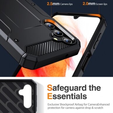 [Užsakomoji prekė] Dėklas Samsung Galaxy S23 FE - Techsuit Hybrid Armor Kickstand - Juodas 4