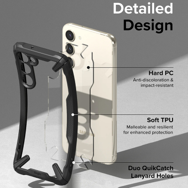 [Užsakomoji prekė] Dėklas skirtas Samsung Galaxy S23 Plus - Ringke Fusion X - Juodas  5