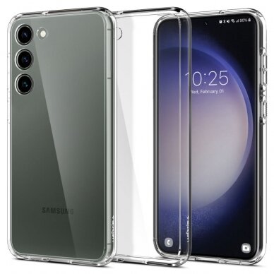 [Užsakomoji prekė] Dėklas skirtas Samsung Galaxy S23 Plus - Spigen Ultra Hybrid - permatomas