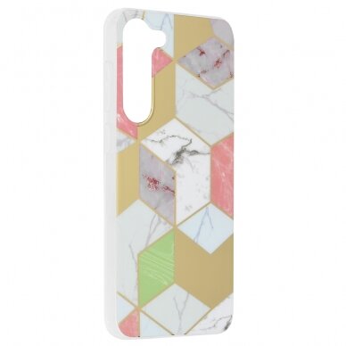 [Užsakomoji prekė] Dėklas skirtas Samsung Galaxy S23 Plus - Techsuit Marble Series - Violetinis Hex  1