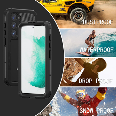 [Užsakomoji prekė] Dėklas Samsung Galaxy S23 - ShellBox Waterproof IP68 Case - Juodas 2