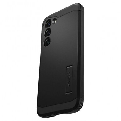 [Užsakomoji prekė] Dėklas skirtas Samsung Galaxy S23 - Spigen Tough Armor - Juodas YKR801 6