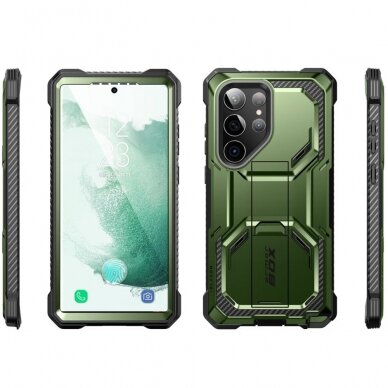 [Užsakomoji prekė] Dėklas skirtas Samsung Galaxy S23 Ultra + Folie - I-Blason Armorbox - Žalias 2