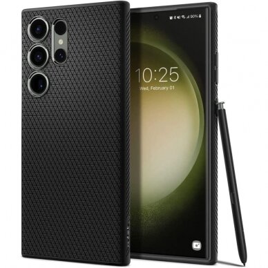 [Užsakomoji prekė] Dėklas skirtas Samsung Galaxy S23 Ultra - Spigen Liquid Air - Matte Juodas