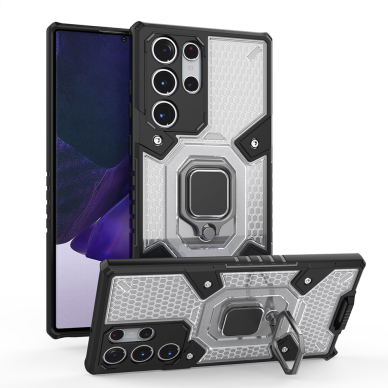 [Užsakomoji prekė] Dėklas skirtas Samsung Galaxy S23 Ultra - Techsuit Honeycomb Armor - Rožinis-Violetinė  1