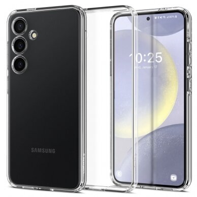 [Užsakomoji prekė] Dėklas Samsung Galaxy S24 Plus - Spigen Liquid Crystal - Permatomas