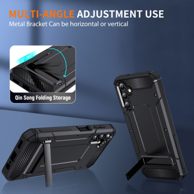 [Užsakomoji prekė] Dėklas Samsung Galaxy S24 Plus - Techsuit Hybrid Armor Kickstand - Mėlynas 2