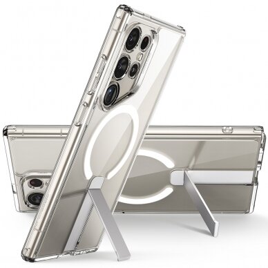 [Užsakomoji prekė] Dėklas Samsung Galaxy S24 Ultra - ESR Boost Flickstand HaloLock - Permatomas 1