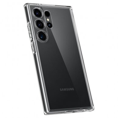 [Užsakomoji prekė] Dėklas Samsung Galaxy S24 Ultra - Spigen Ultra Hybrid - Permatomas 6