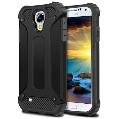 [Užsakomoji prekė] Dėklas skirtas Samsung Galaxy S4 i9500 - Techsuit Hybrid Armor - Juodas