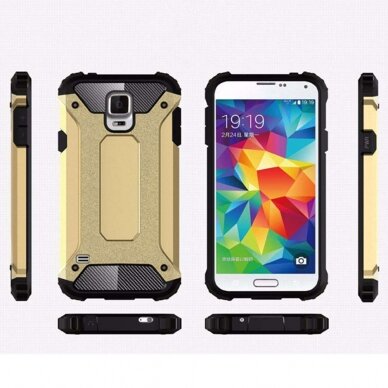 [Užsakomoji prekė] Dėklas skirtas Samsung Galaxy S5 G900 Techsuit Hybrid Armor - Juodas 6