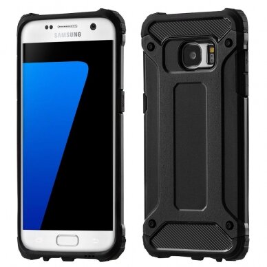 [Užsakomoji prekė] Dėklas skirtas Samsung Galaxy S7 Edge - Techsuit Hybrid Armor - Juodas