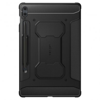 [Užsakomoji prekė] Dėklas Samsung Galaxy Tab S9 FE Plus - Spigen Rugged Armor Pro - Juodas 2