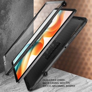 [Užsakomoji prekė] Dėklas Samsung Galaxy Tab S9 FE Plus - Supcase Unicorn Beetle Pro - Juodas 3