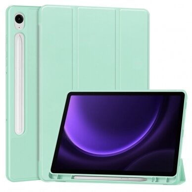 [Užsakomoji prekė] Dėklas Samsung Galaxy Tab S9 FE - Techsuit Flex Trifold - Matcha Green