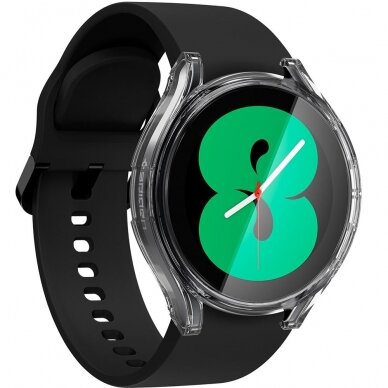 [Užsakomoji prekė] Dėklas skirtas Samsung Galaxy Watch 4 / 5 (44mm) - Spigen Ultra Hybrid - Crystal permatomas