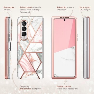 [Užsakomoji prekė] Dėklas skirtas - Samsung Galaxy Z Fold3 5G - I-Blason Cosmo - Marble 5