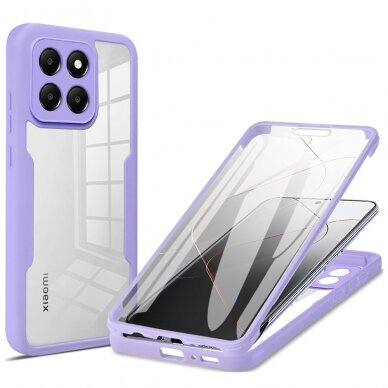 [Užsakomoji prekė] Dėklas Xiaomi 14 + Folie - Techsuit ColorVerse 360 Series - Purpurinis