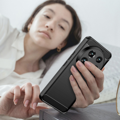 [Užsakomoji prekė] Dėklas Xiaomi 14 Ultra - Techsuit Carbon Silicone - Juodas 5