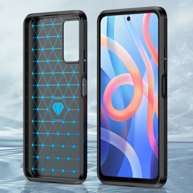 [Užsakomoji prekė] Dėklas skirtas Xiaomi Poco M4 Pro 5G - Techsuit Carbon Silicone - Juodas 2