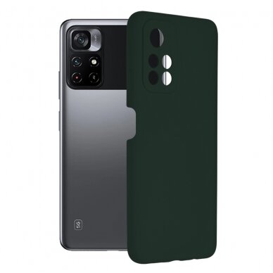 [Užsakomoji prekė] Dėklas skirtas Xiaomi Poco M4 Pro 5G - Techsuit Soft Edge Silicone - Tamsiai Žalias