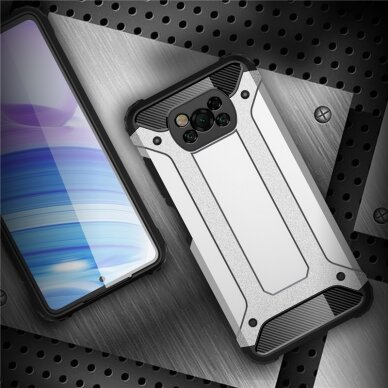 [Užsakomoji prekė] Dėklas skirtas Xiaomi Poco X3 / Poco X3 NFC / Poco X3 Pro - Techsuit Hybrid Armor - Juodas 3