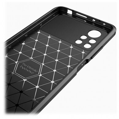 [Užsakomoji prekė] Dėklas skirtas Xiaomi Poco X4 Pro 5G - Techsuit Carbon Silicone - Juodas 5