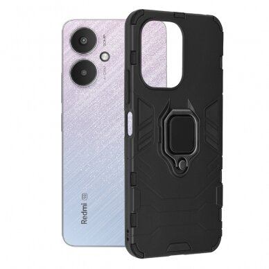 [Užsakomoji prekė] Dėklas Xiaomi Redmi 13C 4G / 13C 5G / Poco M6 / C65 - Techsuit Silicone Shield - Juodas