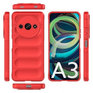 [Užsakomoji prekė] Dėklas Xiaomi Redmi A3 - Techsuit Magic Shield - Raudonas 1