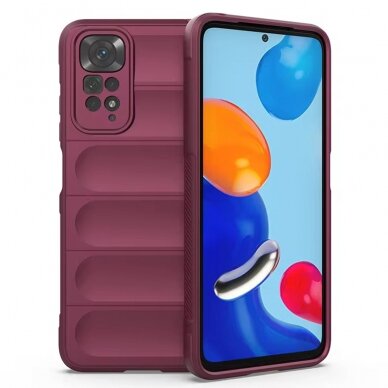 [Užsakomoji prekė] Dėklas Xiaomi Redmi Note 11 / Note 11S - Techsuit Magic Shield - Bordo