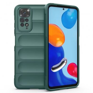 [Užsakomoji prekė] Dėklas Xiaomi Redmi Note 11 / Note 11S - Techsuit Magic Shield - Žalias