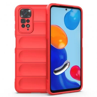 [Užsakomoji prekė] Dėklas Xiaomi Redmi Note 11 / Note 11S - Techsuit Magic Shield - Raudonas