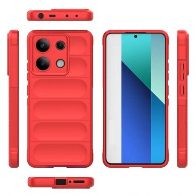 [Užsakomoji prekė] Dėklas Xiaomi Redmi Note 13 4G - Techsuit Magic Shield - Raudonas 1