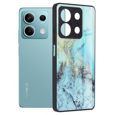 [Užsakomoji prekė] Dėklas Xiaomi Redmi Note 13 5G - Techsuit Glaze Series - Mėlynas Ocean