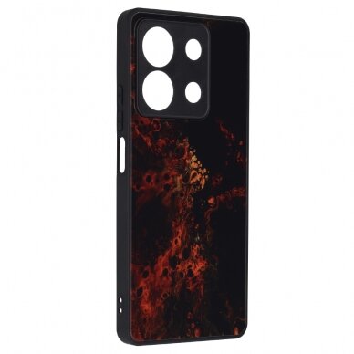 [Užsakomoji prekė] Dėklas Xiaomi Redmi Note 13 5G - Techsuit Glaze Series - Raudonas Nebula 4