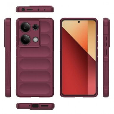 [Užsakomoji prekė] Dėklas Xiaomi Redmi Note 13 Pro 4G / Poco M6 Pro 4G - Techsuit Magic Shield - Bordo 1