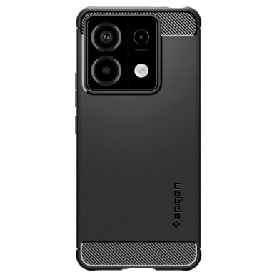 [Užsakomoji prekė] Dėklas Xiaomi Redmi Note 13 Pro 5G / Poco X6 - Spigen Rugged Armor - Juodas 4