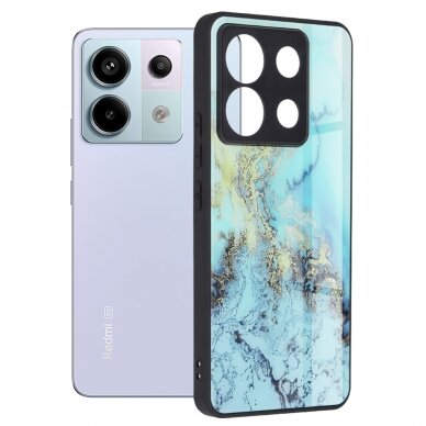 [Užsakomoji prekė] Dėklas Xiaomi Redmi Note 13 Pro 5G / Poco X6 - Techsuit Glaze Series - Mėlynas Ocean