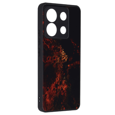 Akcija! Dėklas Xiaomi Redmi Note 13 Pro 5G / Poco X6 - Techsuit Glaze Series - Raudonas Nebula  4