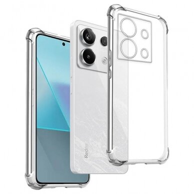 [Užsakomoji prekė] Dėklas Xiaomi Redmi Note 13 Pro 5G / Poco X6 - Techsuit Shockproof Clear Silicone - Permatomas