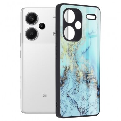 [Užsakomoji prekė] Dėklas Xiaomi Redmi Note 13 Pro+ 5G - Techsuit Glaze Series - Mėlynas Ocean