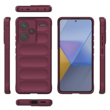 [Užsakomoji prekė] Dėklas Xiaomi Redmi Note 13 Pro+ 5G - Techsuit Magic Shield - Bordo 1