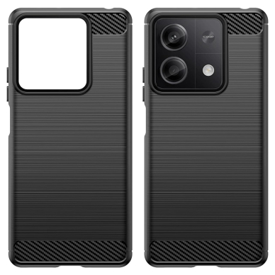 [Užsakomoji prekė] Dėklas Xiaomi Redmi Note 13 - Techsuit Carbon Silicone - Juodas 2