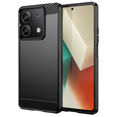 [Užsakomoji prekė] Dėklas Xiaomi Redmi Note 13 - Techsuit Carbon Silicone - Juodas