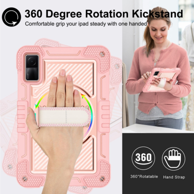 [Užsakomoji prekė] Dėklas Xiaomi Redmi Pad - Techsuit StripeShell 360 - Rožinis 2