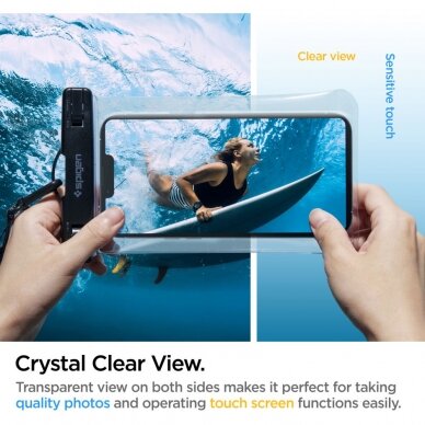 [Užsakomoji prekė] Universalus Dėklas skirtas - Spigen Waterproof Case A601 - permatomas 1