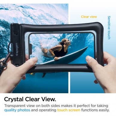 [Užsakomoji prekė] Universalus Dėklas skirtas - Spigen Waterproof Case A610 - Juodas 2