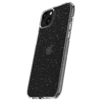 [Užsakomoji prekė] Dėklas iPhone 15 Plus - Spigen Liquid Crystal Glitter - Skaidrus - Blizgučiai 6