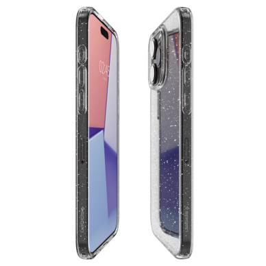 [Užsakomoji prekė] Dėklas iPhone 15 Pro Max - Spigen Liquid Crystal Glitter - Skaidrus - Blizgučiai 3