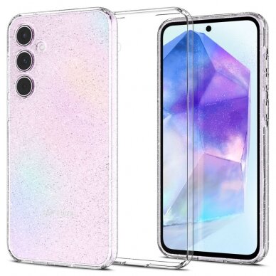 [Užsakomoji prekė] Dėklas Samsung Galaxy A55 5G - Spigen Liquid Crystal Glitter - Crystal Quartz